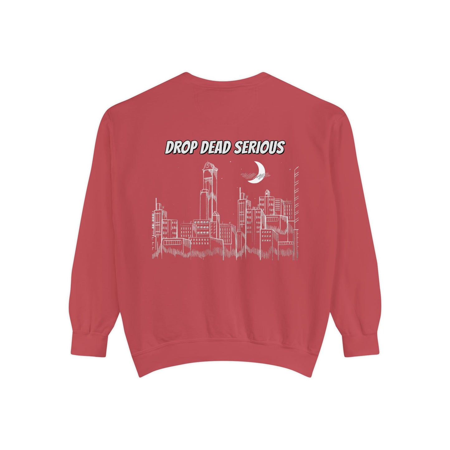 Drop Dead Serious Night Sky Graphic Sweatshirt