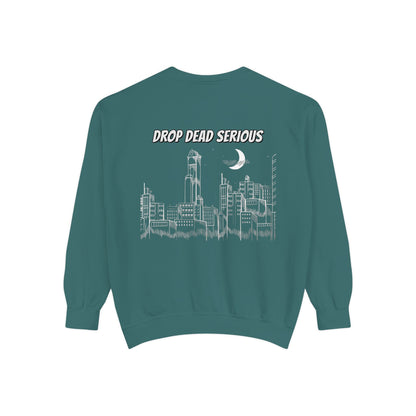Drop Dead Serious Night Sky Graphic Sweatshirt