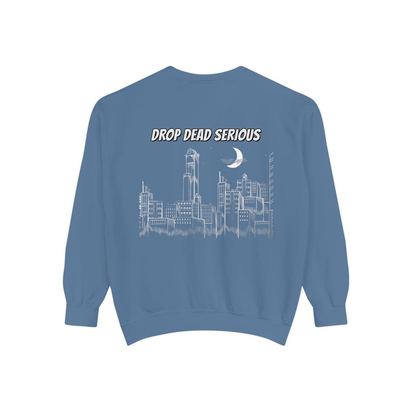 Drop Dead Serious Night Sky Graphic Sweatshirt