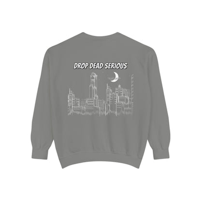 Drop Dead Serious Night Sky Graphic Sweatshirt